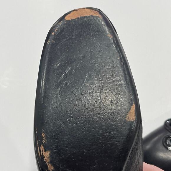 Stuart Weitzman Vintage Black Ballet Flats Cutout Flower Size 9.5 - Picture 10 of 11